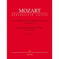 Six Sonatas for Piano and Violin. Mozart