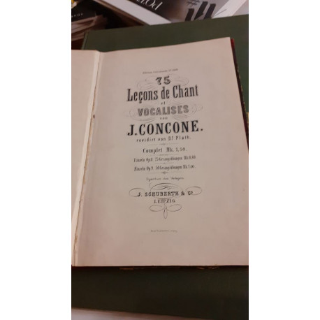 75 Lecons de Chant et Vocalise von J.Concone