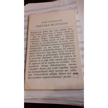 Poetyka muzyczna. Igor Strawiński