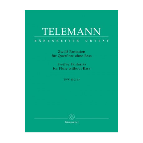 Twelve Fantasias for Flute wothout Bass. Telemann