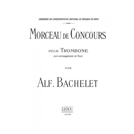 Morceau de Concours pour Trombone. Bachelet