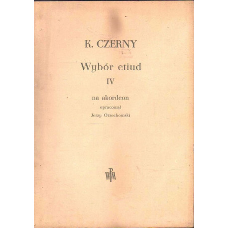 Wybór etiud IV na akordeon Karl Czerny