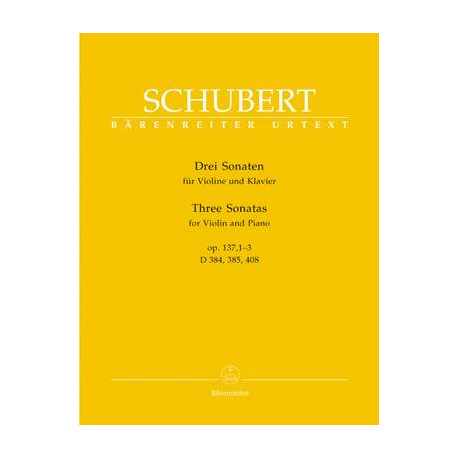 Schubert, F: Sonatinas for Violin (3 Sonatas)