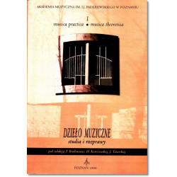 Dzieło muzyczna Studia i rozprawy Musica practica Musica theoretica 1