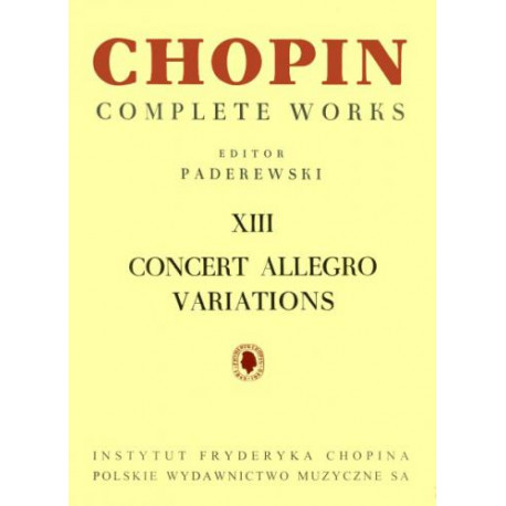 Fryderyk Chopin  Allegro de Concert. Wariacje, CW na fortepian