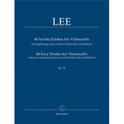 Lee, S: Easy Etudes (40) for Violoncello, Op.70 with an ad libitum 2nd Violoncello