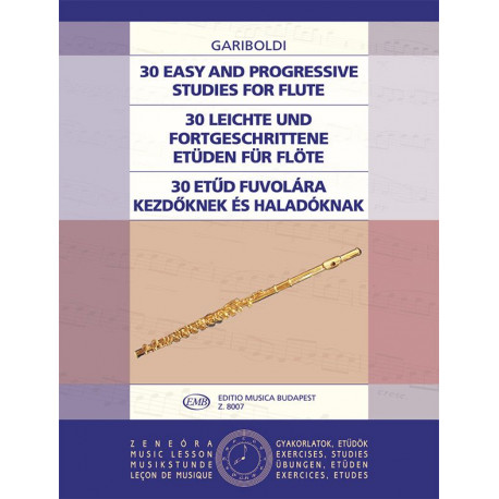 30 easy and progressive studies for flue Giuseppe Gariboldi