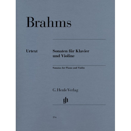 Brahms, J: Sonatas for Piano and Violin