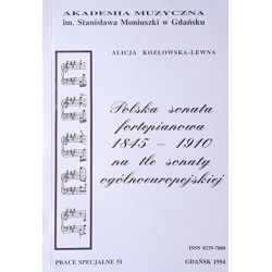 Alicja Kozłowska-Lewna – Polska sonata fortepianowa w latach 1845-1910 a sonata europejska
