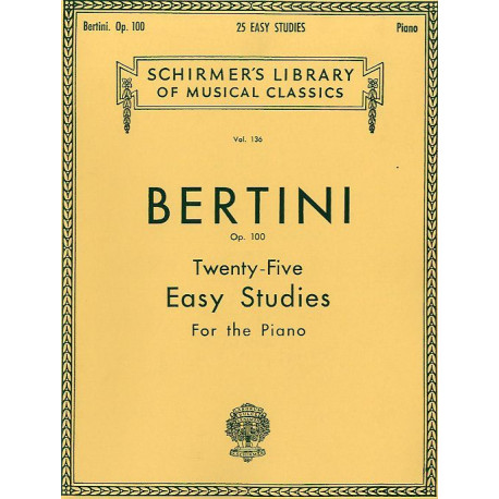 Henri Bertini: 25 Easy Studies, Op. 100
