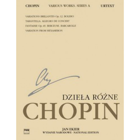 Fryderyk Chopin Dzieła różne Wydanie Narodowe