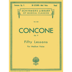 Concone: 50 Lessons, Op. 9/Medium Voice