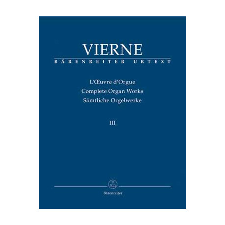 Vierne, L: Organ Works Vol. 3: Symphonie No.3, Op.28 (Urtext)