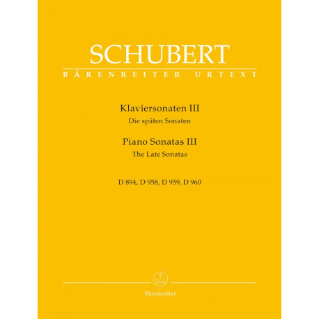 Schubert  Franz: Piano Sonatas III D 894, 958, 959, 960  urtext