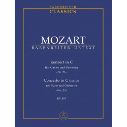 Mozart, WA: Concerto for Piano No.21 in C (K.467) (Urtext)