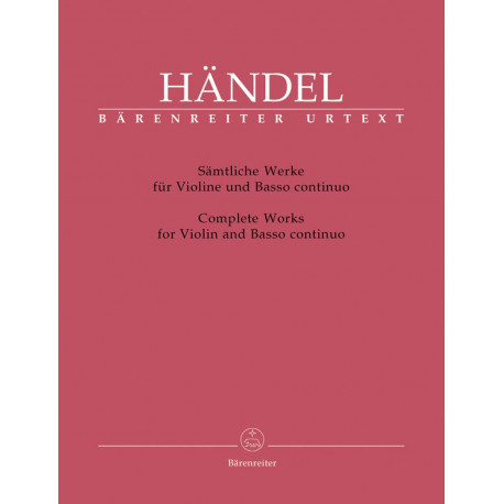Complete Works for Violin & Basso continuo. (Urtext)  Handel