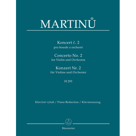 Martinu, Bohuslav: Concerto for Violin and Orchestra no. 2 H 293