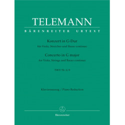 Concerto for Viola in G (TWV 51: G9) (Urtext) G. Telemann