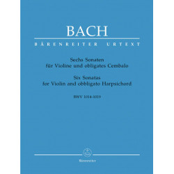 Sonatas (6) for Violin and obbligato Harpsichord (BWV 1014 - 1019) Performance part. (Urtext) J. S. Bach