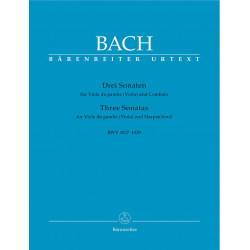 Sonatas (3) (BWV 1027 - 1029) (G maj, D maj, G min) J. S. Bach