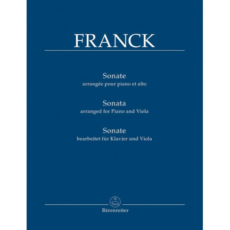 Sonata, arranged for Piano and Viola, Cesar Franck