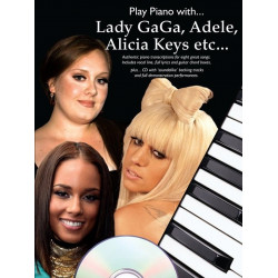 Play Piano With: Lady Gaga, Adele, Alicia Keys etc + CD