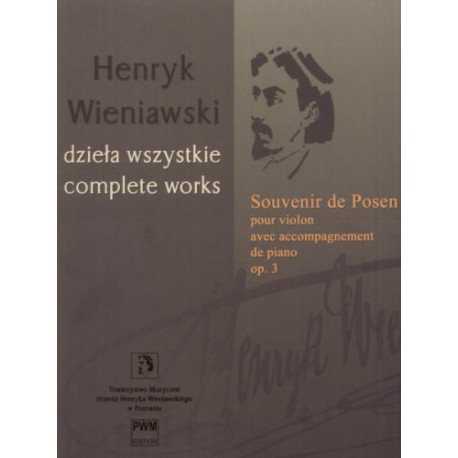 Pub      Henryk Wieniawski  Souvenir de Posen na skrzypce i fortepian op. 3