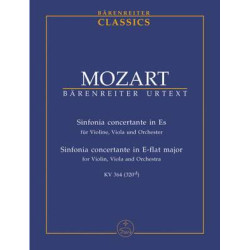 Mozart, WA: Sinfonia concertante in E-flat (K.364) (K.320d) for Violin, Viola & Orchestra (Urtext)