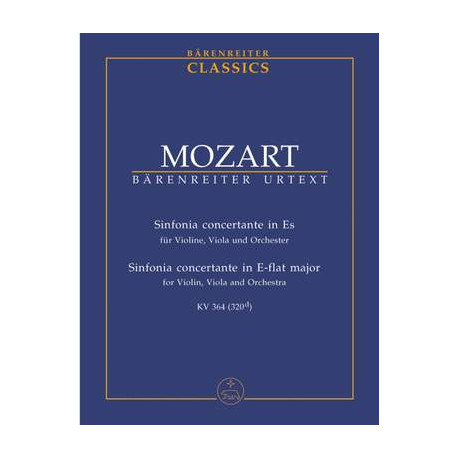 Mozart, WA: Sinfonia concertante in E-flat (K.364) (K.320d) for Violin, Viola & Orchestra (Urtext)