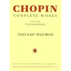 Fryderyk Chopin  Dwa łatwe mazurki, CWS na fortepian