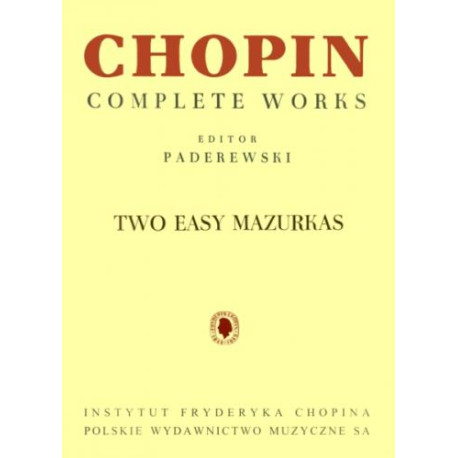 Fryderyk Chopin  Dwa łatwe mazurki, CWS na fortepian
