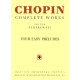 Fryderyk Chopin  Cztery łatwe preludia z op. 28, CWS na fortepian