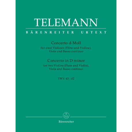 Telemann, G: Concerto in D minor (TWV 43: d2) (Urtext)