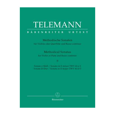 Telemann: Methodical Sonatas for Flute or Violin and Basso continuo (Urtext) Volume 2