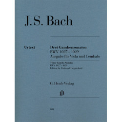 Johann Sebastian Bach 3 sonaty BWV1027-1029 wersja na altówkę i B.C.
