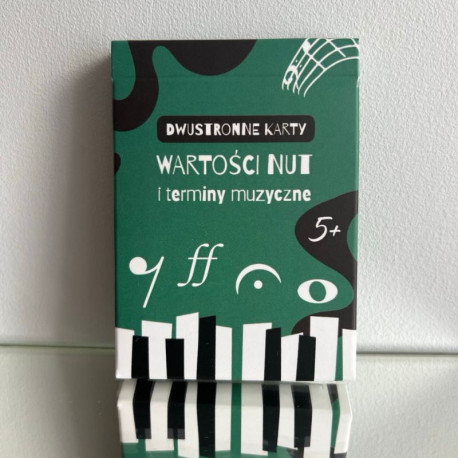 Wartości nut i terminy muzyczne – dwustronne karty (fiszki)