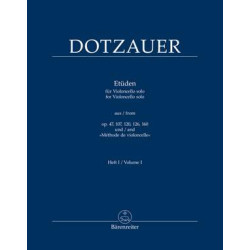 Dotzauer, Justus J F: Etudes for Violoncello solo