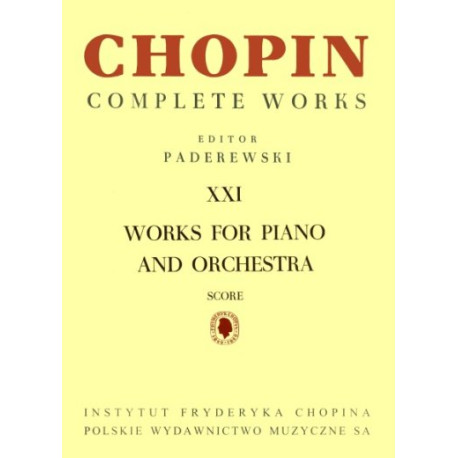 Fryderyk Chopin Utwory na fortepian i orkiestrę, CW partytura