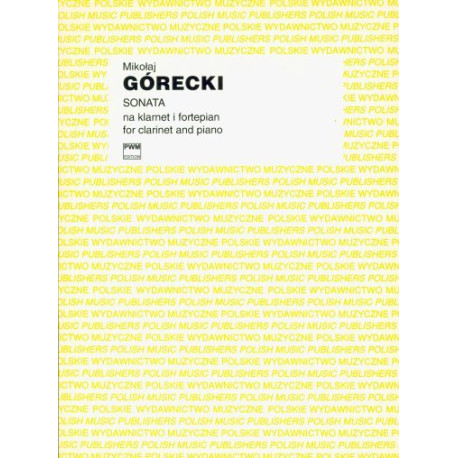 Mikołaj Piotr Górecki Sonata op. 3 na klarnet i fortepian