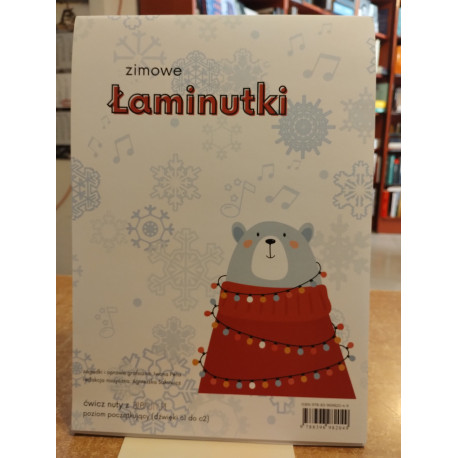 Zimowe Łaminutki - arkusze z ćwiczeniami muzycznymi dla dzieci - poziom początkujący dźwięki c1 do c2