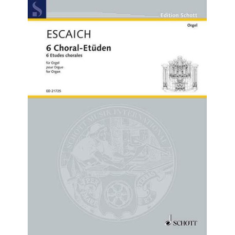 Thierry  Escaich, : 6 Etudes chorales na organy