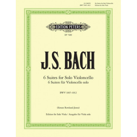 6 Suites for Solo Violoncello Ed. for Solo Viola. J.S.Bach